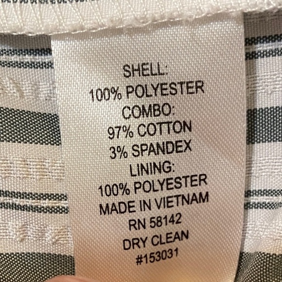 London Style Collection Striped Midi Dress with Yellow Trim Size 12 - Picture 7 of 7